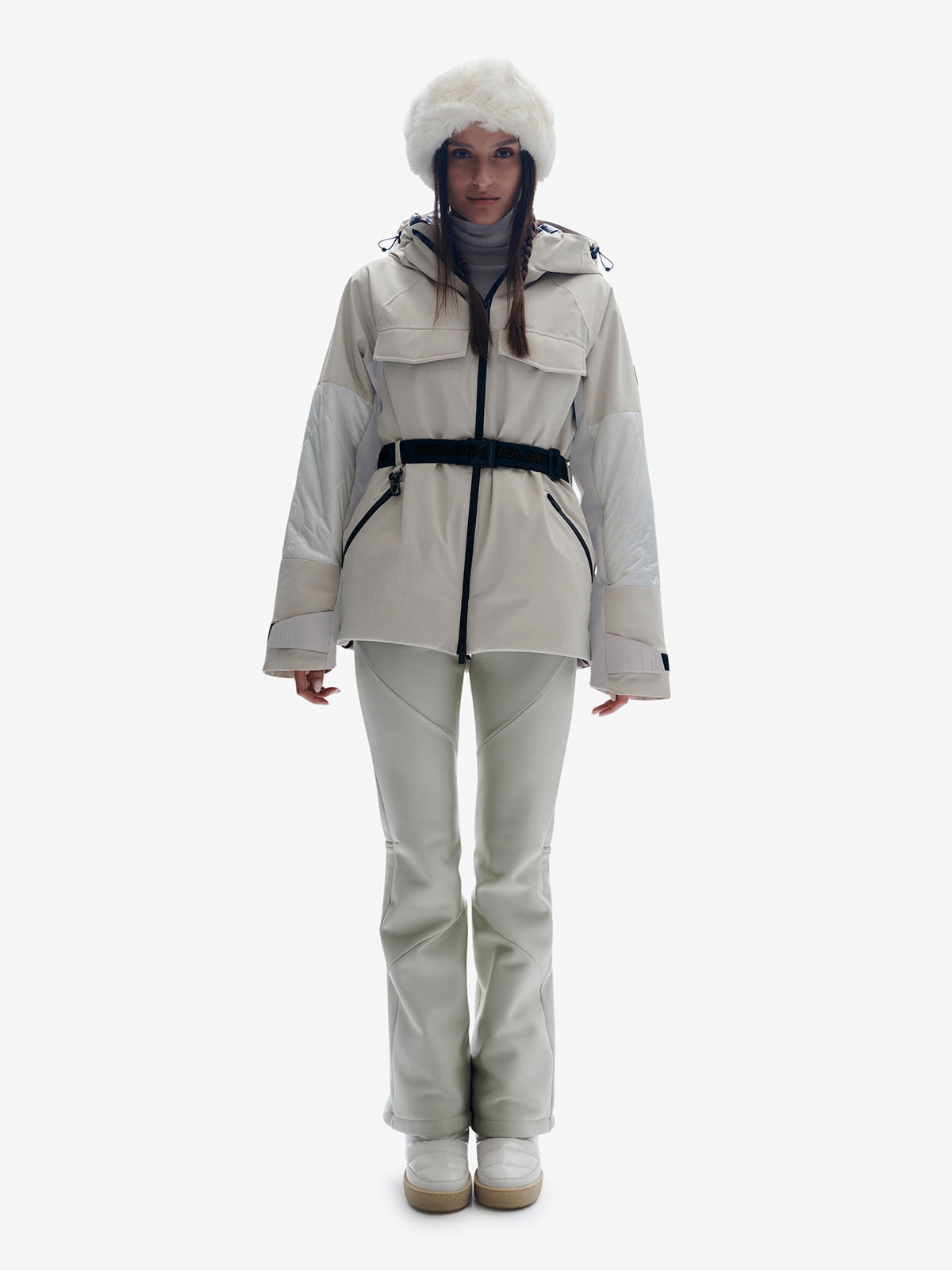 Women's Belted Parka - Canvas - front