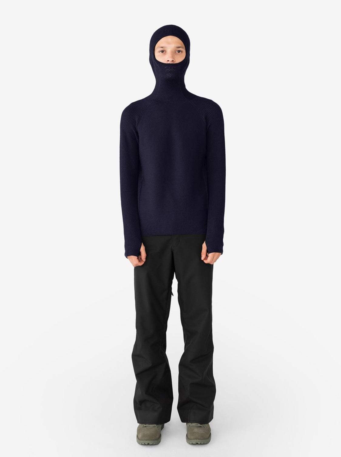 BALACLAVA SWEATER - Carbon Blue - front