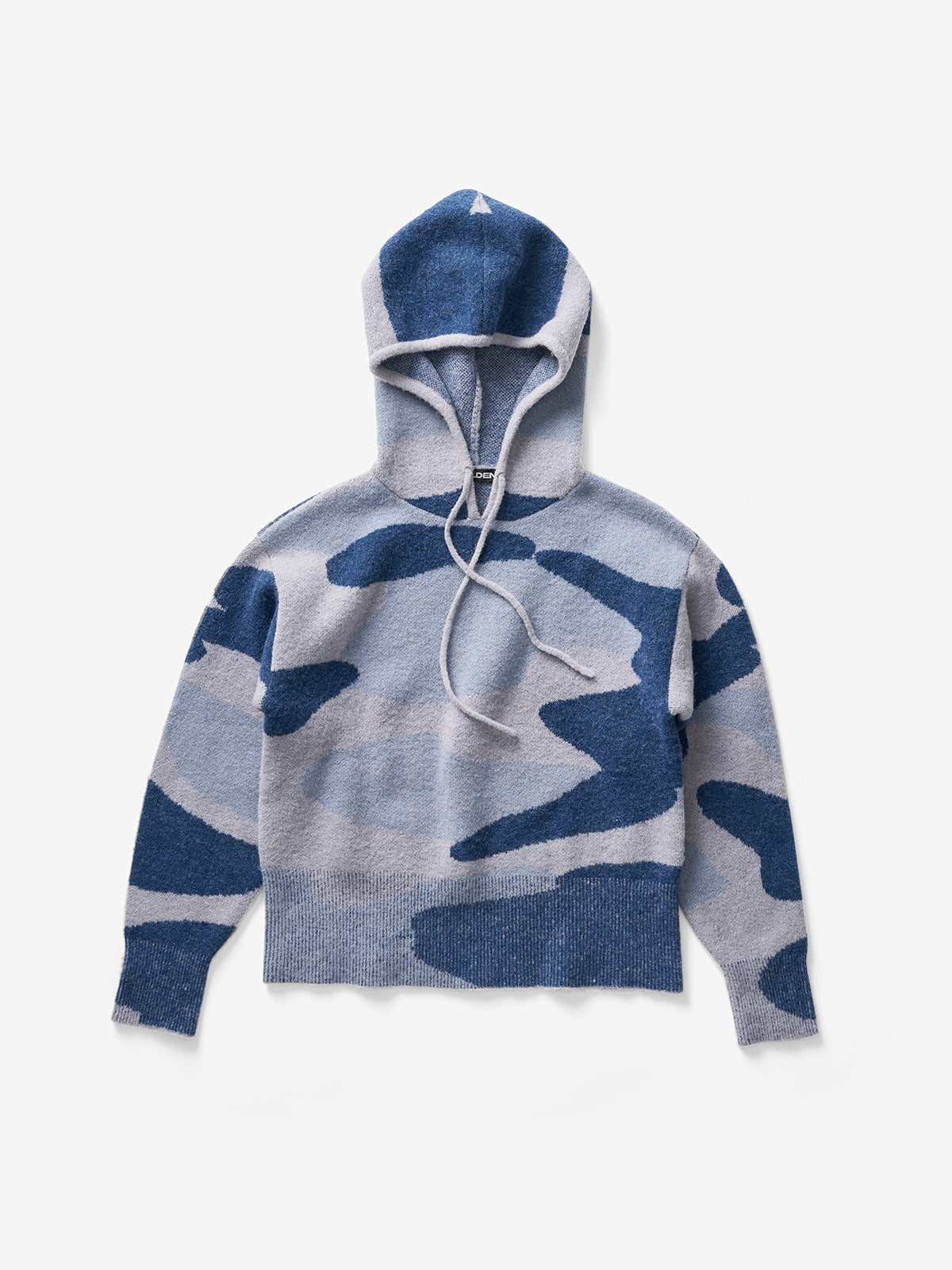 CHALET HOODIE - Blue Fog Camo - flat lay - front