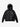 Woman DOWN ZIP HOODIE - Black - flat lay - front