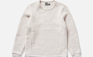 Mens Shearling Crew Sweater - Canvas
