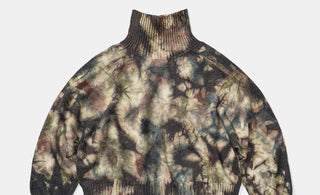 W High Neck Sweater - Watercolor Camo