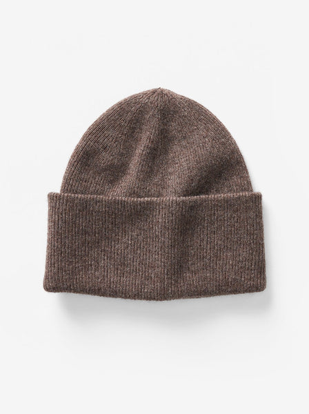 VKNAGRANI Cashmere blend beanie hat Unisex taupe made in Italy The Taupe Cashmere Beanie – Ecova main image 3