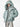 SHORT DOWN PUFFER - Slate Gray - open, hood on