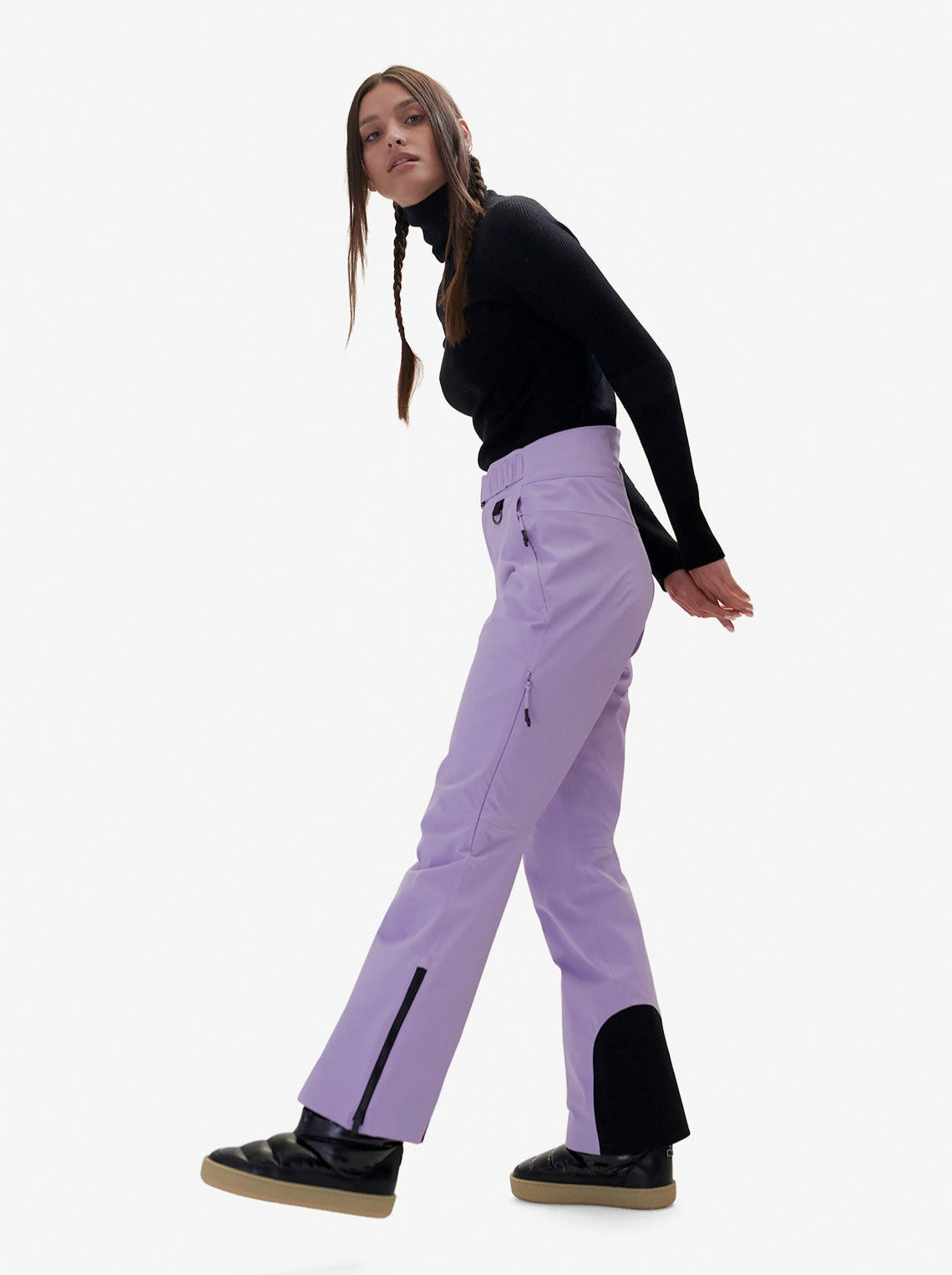 Women's Belted Alpine Ski Pants - Lavender