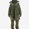 Man LONG DOWN PUFFER - Stone Green - front