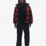 Man DOWN FIELD JACKET - Black Plaid - front