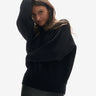 Woman WOOL ICON SWEATER - Black - front