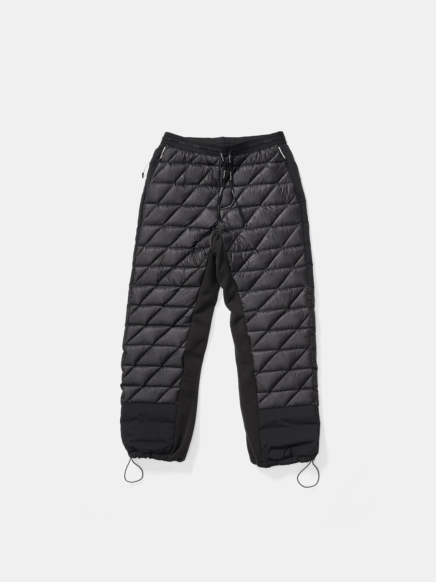 Hybrid Down Sweatpant - Black - flat lay - front