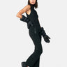 Woman High Waisted Softshell Pant - Black - right side