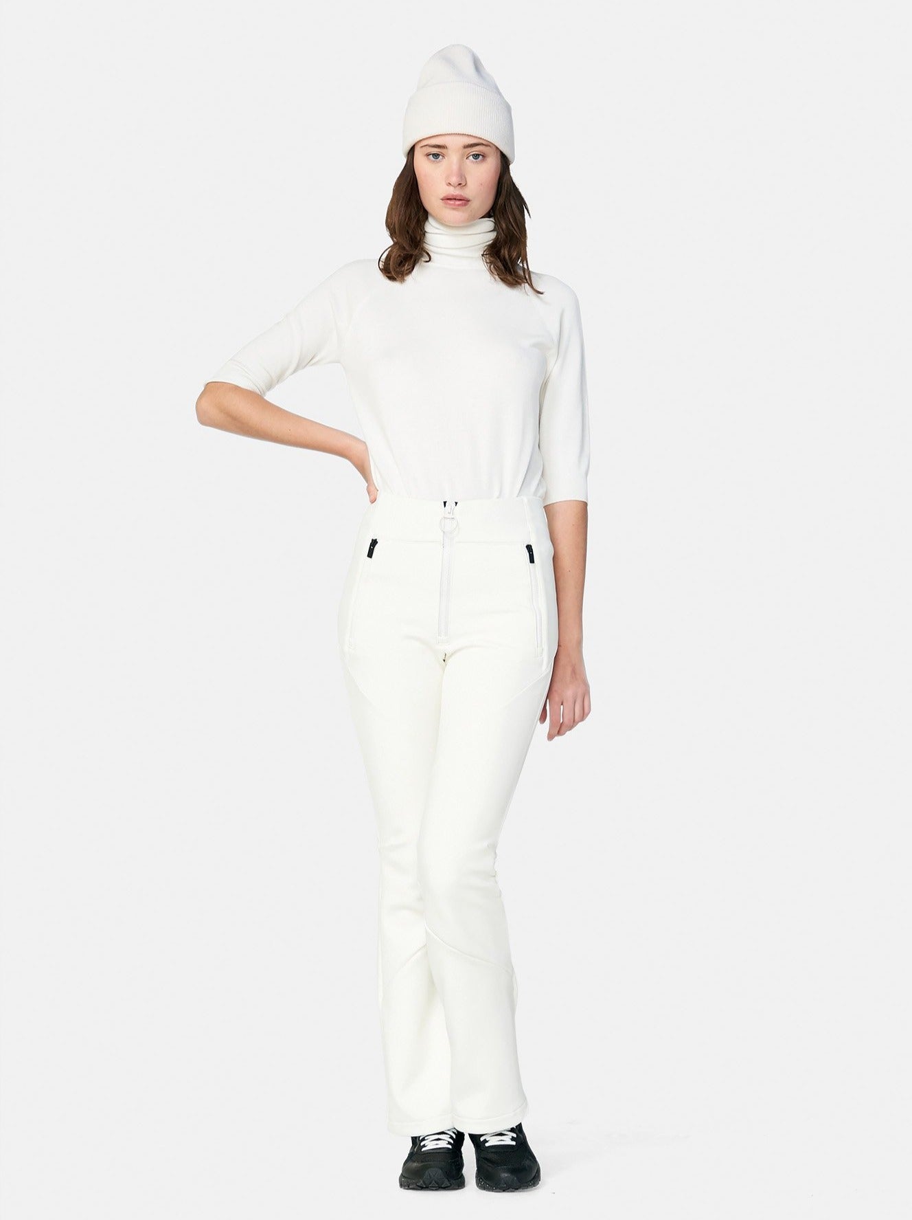 W High Waisted Softshell Pant - Pearl