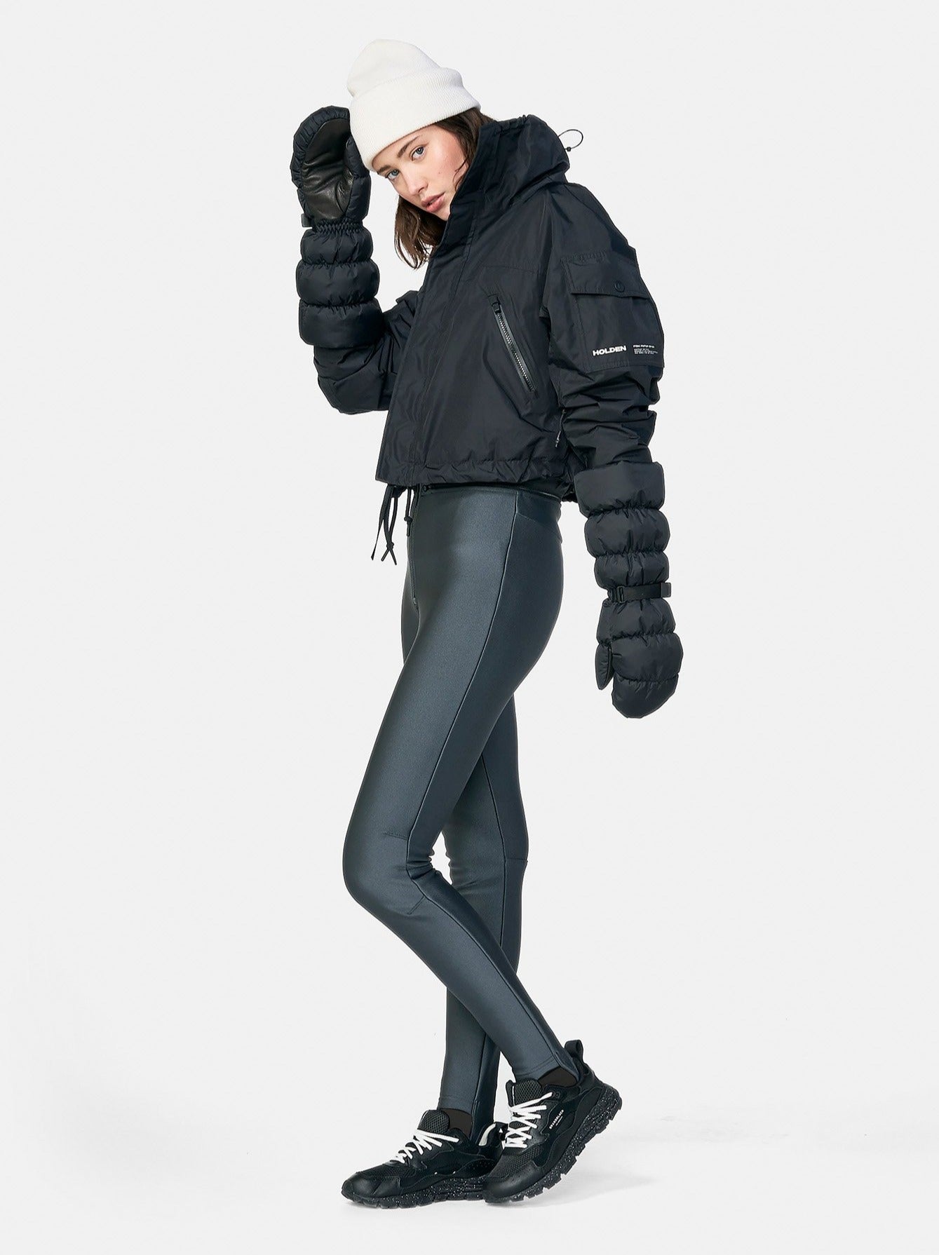 Woman Ski Suit - Black/Anthracite - left side