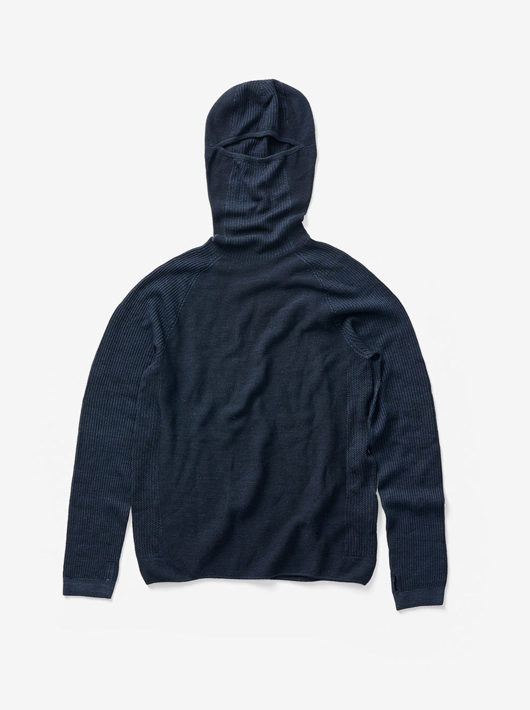 BALACLAVA SWEATER - Carbon Blue - flat lay - front