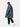 Man Insulated Trench Coat - Navy Wave Dye - left side