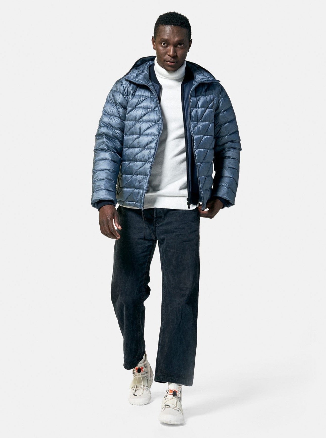 Man Packable Down Jacket - China Blue - front