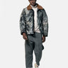 Man Jackson Down Jacket - Olive Rock Tie - front