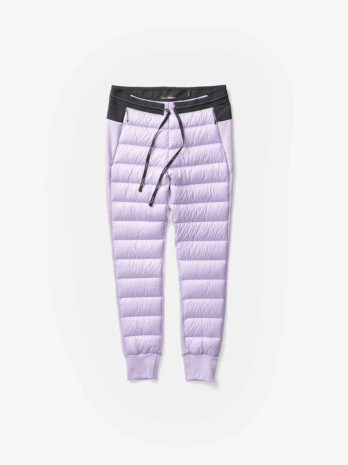 Woman HYBRID DOWN JOGGER - Lavender - flat lay - front