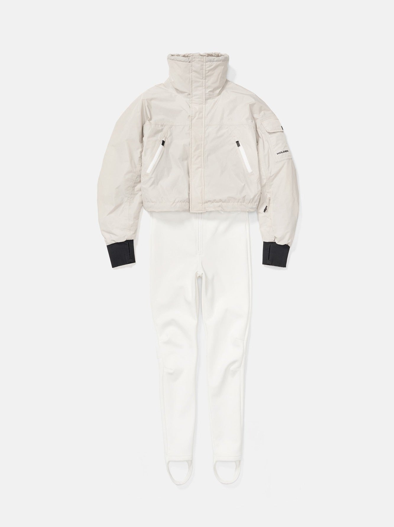 Woman Ski Suit - Canvas/Pearl - flat lay